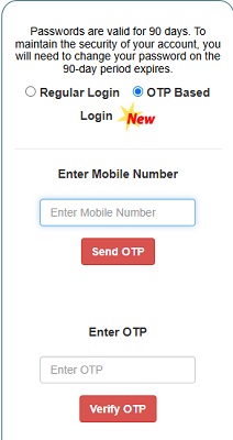 OTP base login for satbara